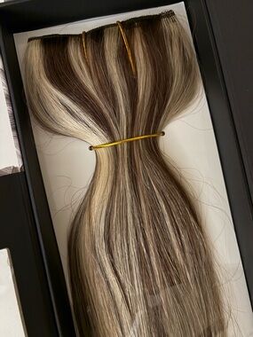 Blonde & Brown Halo Extensions - Women Hair
